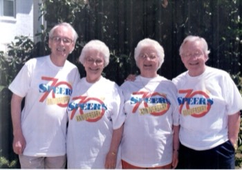  The Speers celebrated their 70th anniversary with special t-shirts 